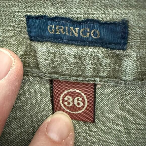 AGAVE Men Gringo Classic Straight USA Stretch Cotton Denim Jean 36x32 Olive - Picture 7 of 13